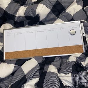 White Board Calendar with cork board bottom